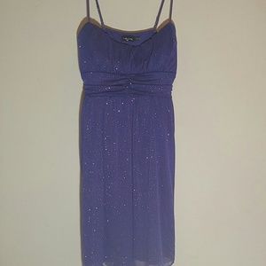 Purple Sparkly Formal Short Dress